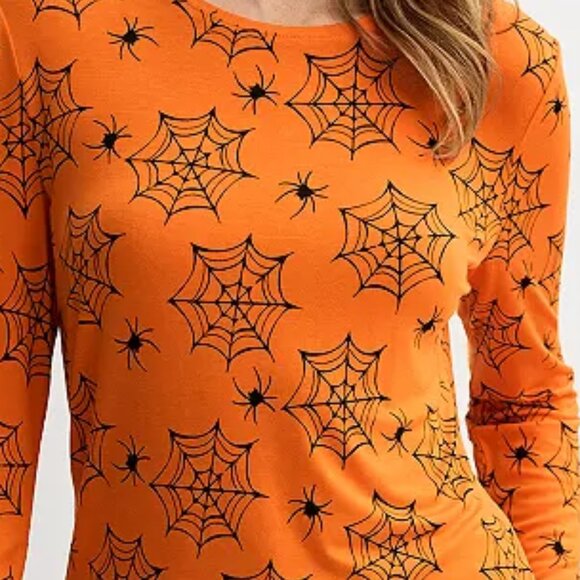 Halloween Long Sleeve T-Shirt | Large | Webs Teacher Spirit Week NEW - Picture 2 of 2